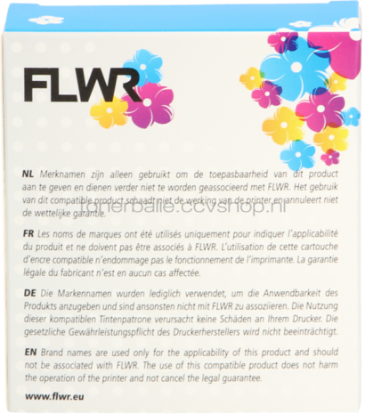 FLWR Brother TZe-131 zwart op transparant breedte 12 mm