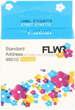 FLWR Dymo 99010 89 mm x 28 mm  oranje