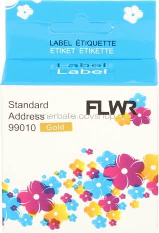 FLWR Dymo 99010 89 mm x 28 mm  goud