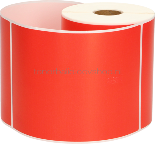 FLWR Zebra verzendetiketten 102 mm x 150 mm  rood
