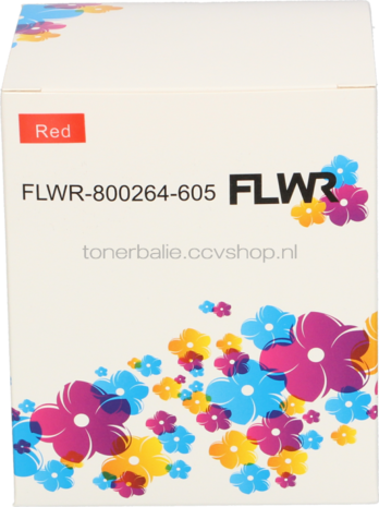 FLWR Zebra verzendetiketten 102 mm x 150 mm  rood