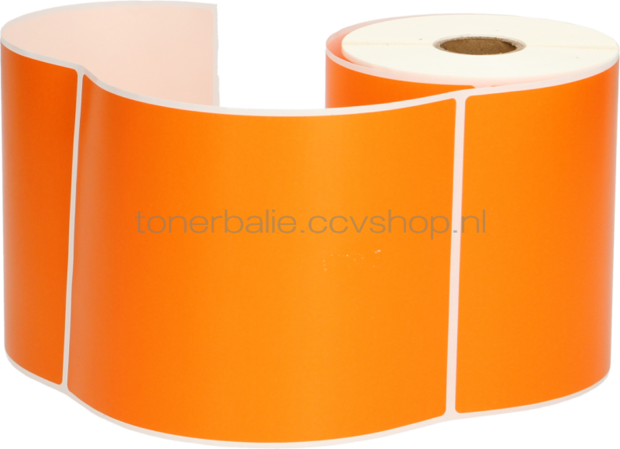 FLWR Zebra verzendetiketten 102 mm x 150 mm  oranje