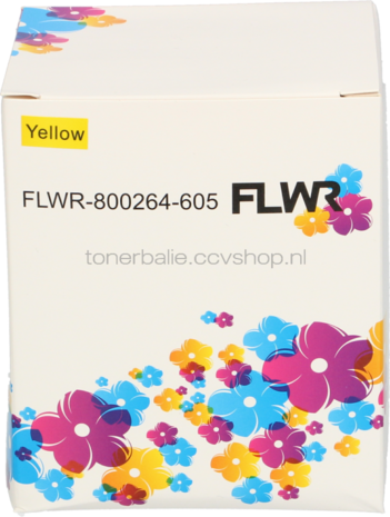 FLWR Zebra verzendetiketten 102 mm x 150 mm  geel