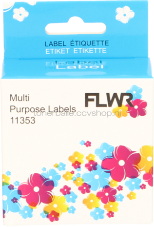 FLWR Dymo 11353 13 mm x 25 mm  wit