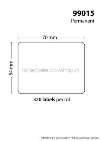 FLWR Dymo 99015 Adreslabel 54 mm x 70 mm  wit