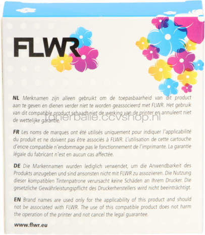 FLWR Brother TZE-211 zwart op wit breedte 6 mm