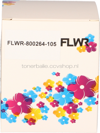FLWR Zebra verzendetiketten 102 mm x 210 mm  wit