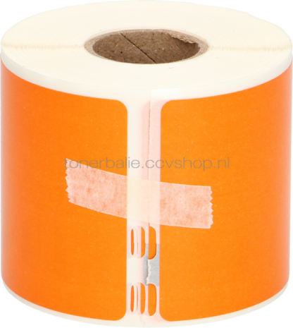 FLWR Dymo 99014 Adreslabel groot 101 mm x 54 mm  oranje