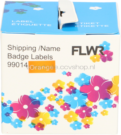 FLWR Dymo 99014 Adreslabel groot 101 mm x 54 mm  oranje