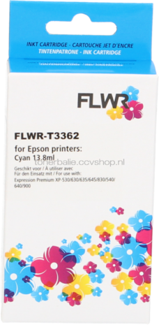FLWR Epson 33XL (T3362) cyaan
