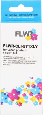 FLWR Canon CLI-571XL geel