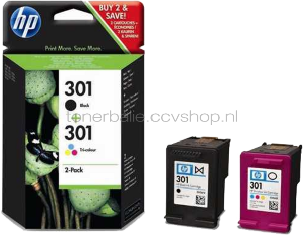 HP 301 Multipack zwart en kleur