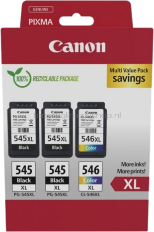 Canon PG-545XLx2/CL-546XL Multipack zwart en kleur