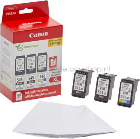 Canon PG-545XLx2/CL-546XL Photo Value Pack zwart en kleur