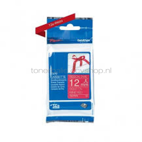 Brother TZE-RW34 goud op rood breedte 12 mm
