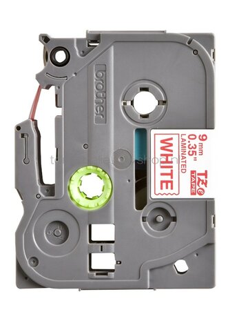 Brother TZE-222 rood op wit breedte