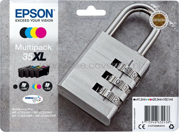 Epson 35XL multipack zwart en kleur