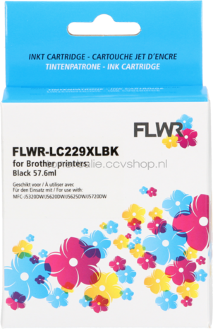 FLWR Brother LC-229BK zwart
