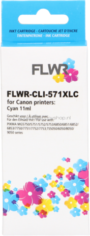 FLWR Canon CLI-571XL cyaan