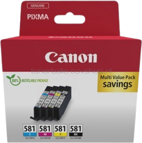 Canon CLI-581 4-pack zwart en kleur