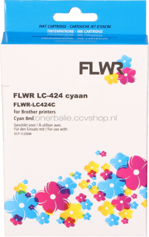 FLWR Brother LC-424 cyaan