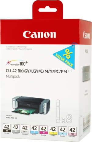 Canon CLI-42 8-pack zwart en kleur