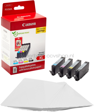 Canon CLI-571XL Photo Value Pack zwart en kleur