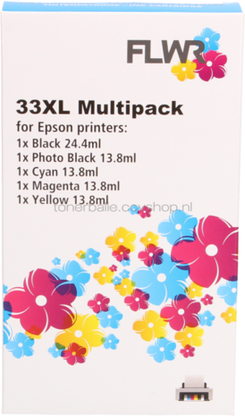 FLWR Epson 33XL Multipack zwart en kleur