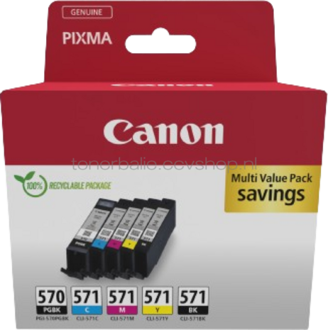 Canon CLI-571 5-pack zwart en kleur
