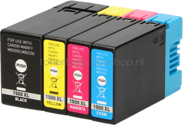 FLWR Canon PGI-1500XL 4-pack zwart en kleur