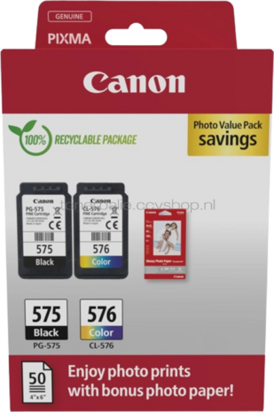 Canon PG-575/CL-576 Photo Value Pack zwart en kleur