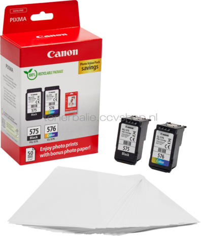 Canon PG-575/CL-576 Photo Value Pack zwart en kleur