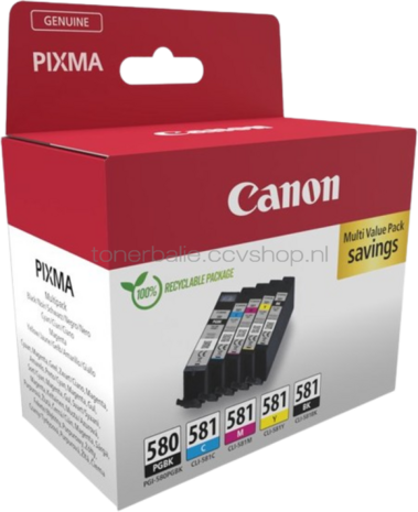 Canon CLI-581 5-Pack zwart en kleur