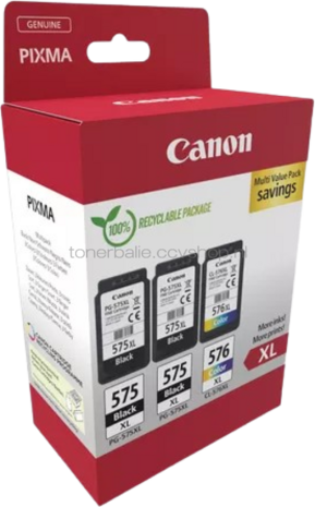 Canon PG-575XL 2x/CL-576XL Multipack zwart en kleur