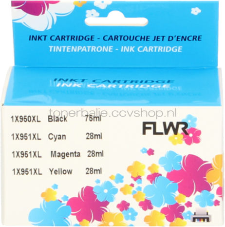 FLWR HP 950XL / 951XL 4-pack zwart en kleur
