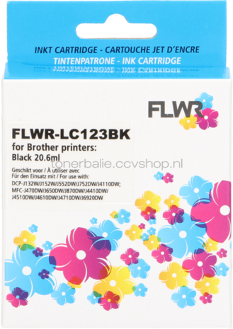 FLWR Brother LC-123 zwart
