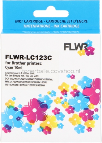 FLWR Brother LC-123 cyaan