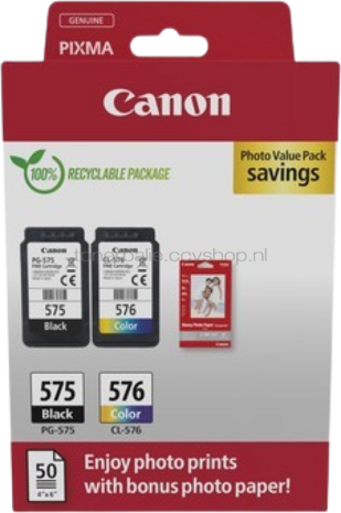 Canon PG-575XL /CL-576XL Photo Value Pack zwart en kleur