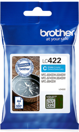 Brother LC-422 cyaan