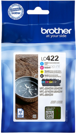 Brother LC-422 valuepack zwart en kleur