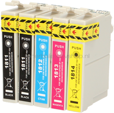 FLWR Epson 18XL Multipack zwart en kleur