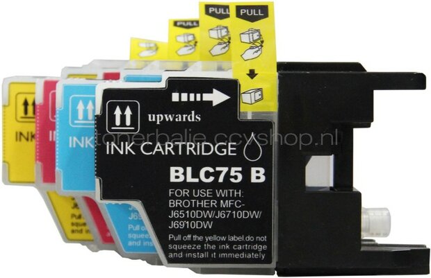FLWR Brother LC-1240XL Multipack zwart en kleur