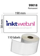FLWR Dymo 99018 10-Pack 38 mm x 190 mm  wit