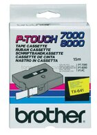 Brother TX-641 zwart op geel breedte 18 mm