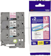 Brother TZE32M3 3-pack zwart op wit breedte 12 mm