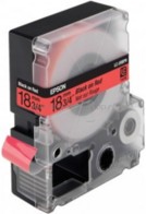 Epson LC-5RBP9 zwart op rood breedte 18 mm