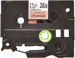 Huismerk Brother TZe-B31 zwart op oranje breedte 12 mm
