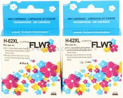 FLWR HP 62XL 2-pack zwart en kleur
