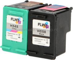 FLWR HP 338 en 343 Multipack zwart en kleur