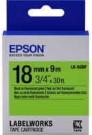 Epson LK-5GBF zwart op groen breedte 18 mm